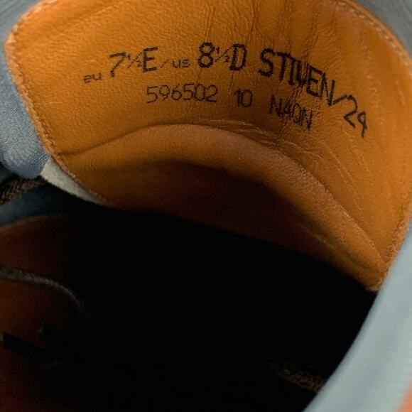 BALLY Size 8.5 Brown Antique Leather Wingtip Lace Up Shoes - Picture 6 of 8